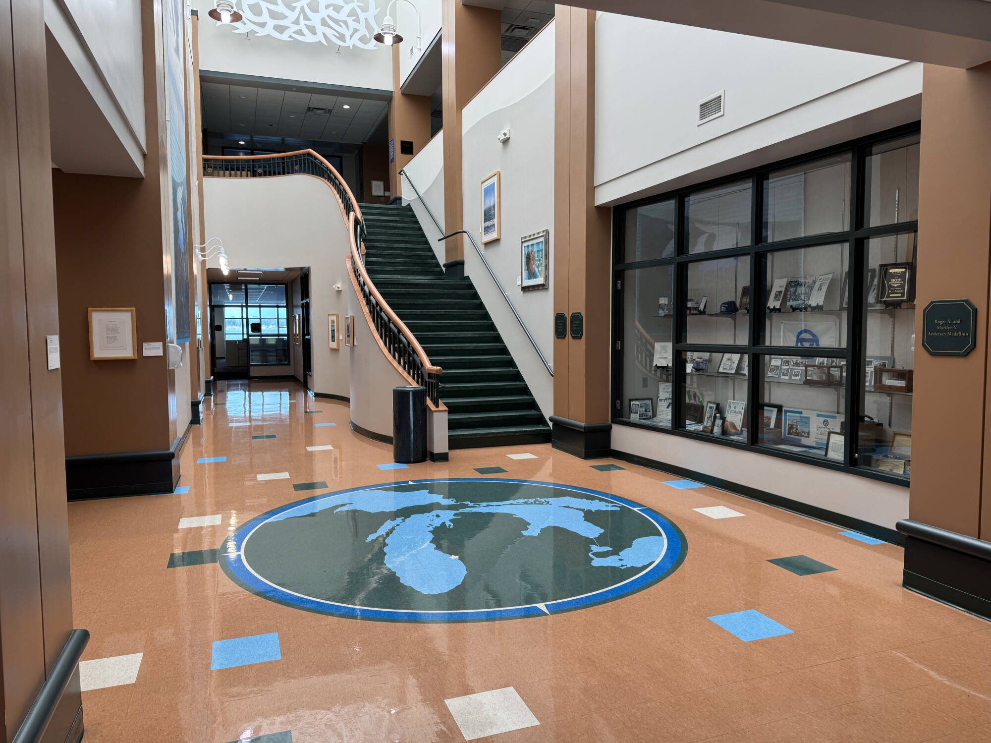 Lobby of the AWRI Lake Michigan Center.